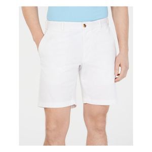 CLUBROOM Mens White Classic Fit Stretch Cargo Shorts 40W